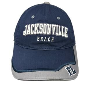 Sherry Baseball Cap Blue OSFM Jacksonville Beach FL Embroidered Curved Bill Hat